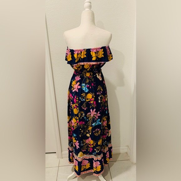 Floral Maxi Vintage Off shoulder Dress - New - Picture 6 of 8